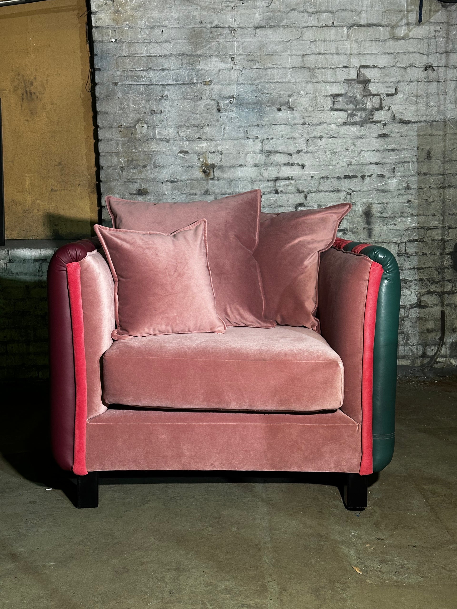 NARMA - Luxury Velvet & Leather Armchair